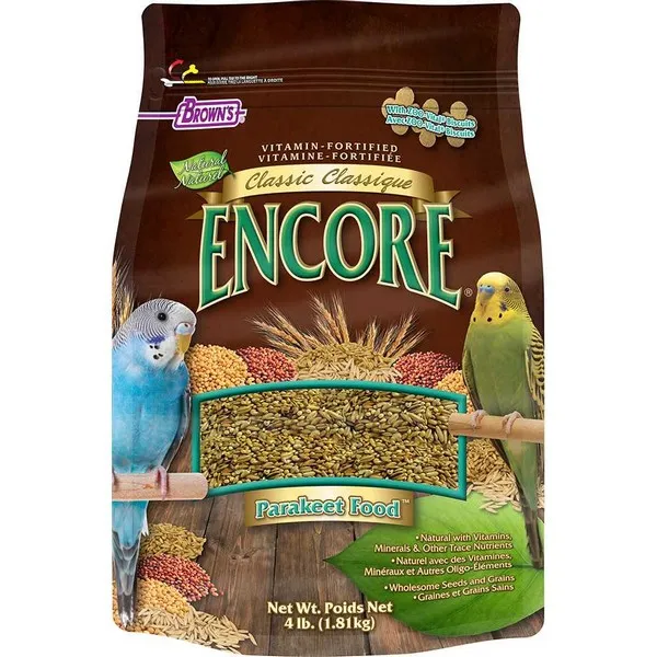 4 Lb F.M. Brown Encore Classic Natural Parakeet - Treat